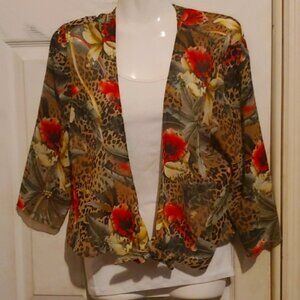 Requirements petite tropical blouse tie bottom